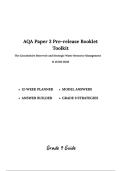AQA Geography Paper 3 Pre-release Booklet Toolkit 2026 EDITION