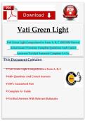 Vati Green Light Comprehensive Form A&comma; B&comma; C 2025&sol;2026 Newest Actual Exam 3 Versions Complete 440&plus; Questions And Correct Answers &lpar;Verified Answers&rpar; &vert;&vert; Complete A&plus; Guide