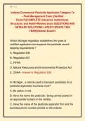 Indiana Commercial Pesticide Applicator Category 7a &ndash; Pest Management Exam &vert;&vert;Verified  Exam&excl;&excl;&excl;&vert;&vert;COMPLETE Industrial&comma; Institutional&comma;  Structural&comma; and Health-Related exam QUESTIONS AND  DETAILED SOLUTIONS LATEST UPDATE THIS  YEAR&vert;&vert;Newest Exam&excl;&excl;&excl;