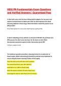 HESI PN Fundamentals Exam Questions and Verified Answers&vert; Guaranteed Pass