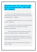 NAUI Nitrox Diver Final Exam&period; Questions with Correct Verified Answers&period; Latest 2026-2027&period; Graded A