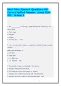 NAUI Nitrox Exam A&period; Questions with Correct Verified Answers&period; Latest 2026-2027&period; Graded A