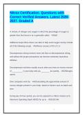 Nitrox Certification&period; Questions with Correct Verified Answers&period; Latest 2026-2027&period; Graded A