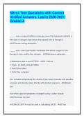 Nitrox Test Questions with Correct Verified Answers&period; Latest 2026-2027&period; Graded A