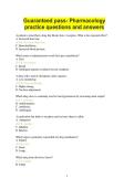 Guaranteed pass- Pharmacology practice questions and answers