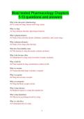 Most tested Pharmacology Chapters 1-13 questions and answers