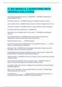 IT 304 MODULE 1 QUESTIONS WITH VERIFIED SOLUTIONS