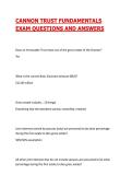 CANNON TRUST FUNDAMENTALS EXAM QUESTIONS AND ANSWERS&vert; LATEST UPDATE 2026&sol;2027