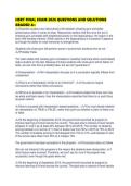 HSRT FINAL EXAM 2026 QUESTIONS AND SOLUTIONS GRADED 
