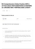 RN Comprehensive Online Practice 2019 A ACTUAL EXAM TEST QUESTIONS & ANSWERS &lpar;A&plus; GRADED 100&percnt; VERIFIED&rpar; 2026 LATEST&excl;&excl;