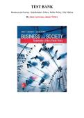 Business and Society&colon; Stakeholders&comma; Ethics&comma; Public Policy 15th Edition &mdash; by Anne Lawrence & James Weber &mdash; Complete Test Bank