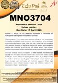MNO3704 Assignment 2 &lpar;COMPLETE ANSWERS&rpar; Semester 1 2026 - DUE 22 April 2026