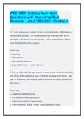 WEB WOC Ostomy Care&colon; Quiz Questions with Correct Verified Answers&period; Latest 2026-2027&period; Graded A