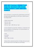 WEB WOC Seminars SEM580 Finals Study Set&period; Questions with Correct Verified Answers&period; Latest 2026-2027&period; Graded A