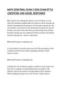 MATH 225N FINAL EXAM 2 2026 EXAM-STYLE QUESTIONS AND MODEL RESPONSES