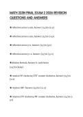 MATH 225N FINAL EXAM 2 2026 REVISION QUESTIONS AND ANSWERS
