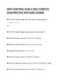MATH 225N FINAL EXAM 2 2026 COMPLETE EXAM PRACTICE WITH MARK SCHEME