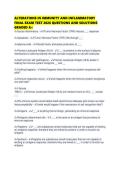 ALTERATIONS IN IMMUNITY AND INFLAMMATORY FINAL EXAM TEST 2026 QUESTIONS AND