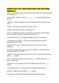 VADETS 2026 TEST PAPER QUESTIONS AND SOLUTIONS GRADED