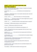 VADETS LATEST 2026 EXAM QUESTIONS AND SOLUTIONS GRADED