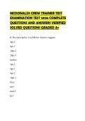 MCDONALDS CREW TRAINER TEST EXAMINATION TEST 2026 COMPLETE QUESTIONS AND ANSWERS VERIFIED SOLVED QUESTIONS GRADED A&plus;