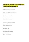 MED AIDE STATE PRACTICE PAPER 2026 FULL SOLUTION GRADED A&plus;