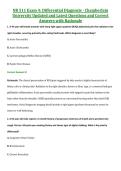 NR 511 Exam 4&colon; Differential Diagnosis - Chamberlain  University Updated and Latest Questions and Correct  Answers with Rationale