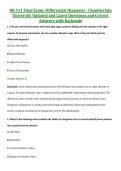 NR 511 Final Exam&colon; Differential Diagnosis - Chamberlain  University Updated and Latest Questions and Correct  Answers with Rationale