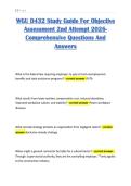 WGU D432 Study Guide For Objective Assessment 2nd Attempt 2026- Comprehensive Questions And Answers 