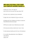 MED AIDE STATE FINAL STUDY GUIDE 2026 COMPLETE ANSWERS GRADED A&plus;