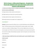 NR 511 Exam 1&colon; Differential Diagnosis - Chamberlain  University Updated and Latest Questions and Correct  Answers with Rationale 