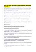 SPCE 630 FINAL EXAM 2026 QUESTIONS AND SOLUTIONS GRADED