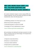 MED SURG NEURO EXAM SCRIPT 2026 FULL SOLUTION QUESTIONS AND ANSWERS BUNDLED EXAMS GRADED A&plus;