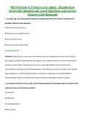 NR 601 Exam 4&colon; Primary Care Aging - Chamberlain  University Updated and Latest Questions and Correct  Answers with Rationale 