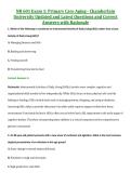 NR 601 Exam 1&colon; Primary Care Aging - Chamberlain  University Updated and Latest Questions and Correct  Answers with Rationale 