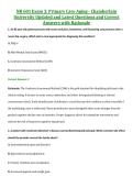 NR 601 Exam 3&colon; Primary Care Aging - Chamberlain  University Updated and Latest Questions and Correct  Answers with Rationale 