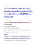 ICC U11 Underground Storage Tank Closure  Exam Questions And Correct Answers &lpar;Verified  Answers&rpar; Plus Rationales 2026 Q&A &vert; Instant  Download Pdf 
