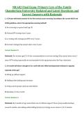 NR 602 Final Exam&colon; Primary Care of the Family  Chamberlain University Updated and Latest Questions and  Correct Answers with Rationale
