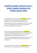 CS6250 Computer Networks Exam 1- Actual Complete Questions And Verified Answers 2026 