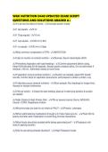 WGU NUTRITION D440 UPDATED EXAM SCRIPT QUESTIONS AND SOLUTIONS GRADED