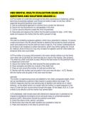 HESI MENTAL HEALTH EVALUATION EXAM 2026 QUESTIONS AND SOLUTIONS GRADED