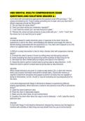 HESI MENTAL HEALTH COMPREHENSIVE EXAM QUESTIONS AND SOLUTIONS GRADED 