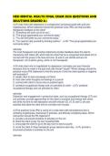 HESI MENTAL HEALTH FINAL EXAM 2026 QUESTIONS AND SOLUTIONS GRADED