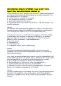 HESI MENTAL HEALTH UPDATED EXAM SCRIPT 2026 QUESTIONS AND SOLUTIONS GRADED