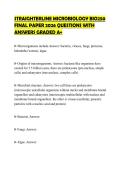 STRAIGHTERLINE MICROBIOLOGY BIO250 FINAL PAPER 2026 QUESTIONS WITH ANSWERS GRADED A&plus;