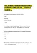 STRAIGHTERLINE MICROBIOLOGY BIO250 PRACTICE PAPER 2026 FULL SOLUTION GRADED A&plus;