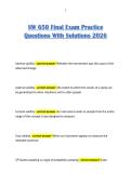 SW 650 Final Exam Practice Questions With Solutions 2026