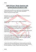 NUR 376 Exam 2 &vert;Study Questions with Verified Solutions &vert;Graded A&plus; 2026