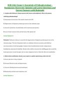 NUR 2063 Exam 4&colon; Essentials of Pathophysiology -  Rasmussen University Updated and Latest Questions and  Correct Answers with Rationale