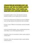 STRAIGHTERLINE MICROBIOLOGY LAB BIO250L LAB TWO CULTURING ASEPTIC TECHNIQUE FINAL STUDY GUIDE 2026 QUESTIONS WITH ANSWERS GRADED A&plus;